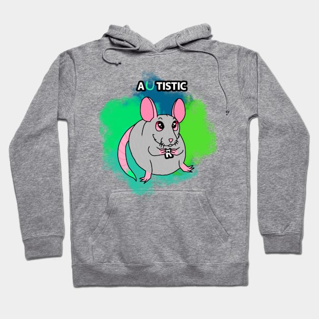 Artistic/Autistic Rat (Version 1) Hoodie by Rad Rat Studios